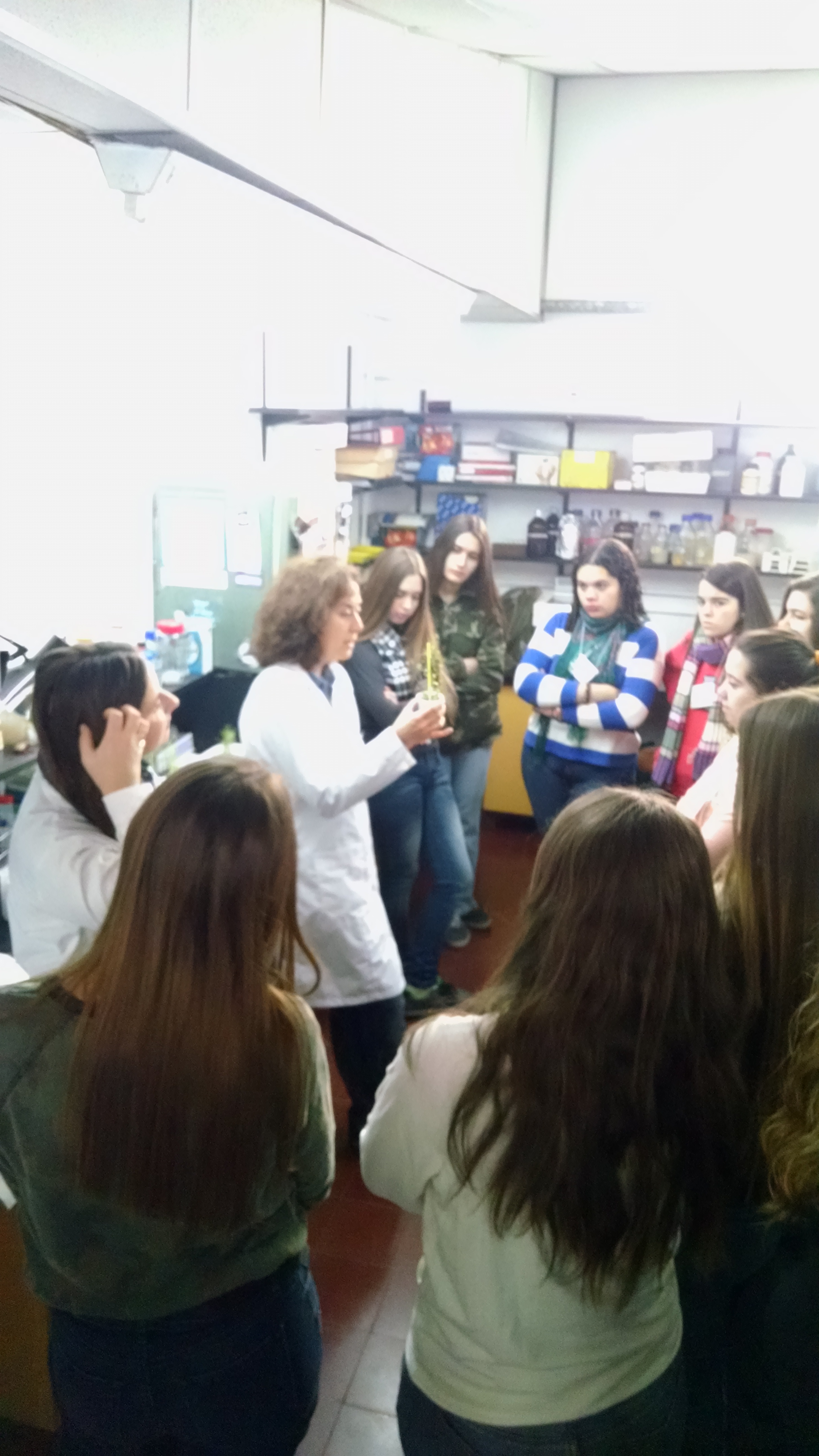 Marina y alumnos